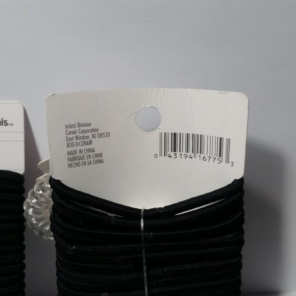 2 Scunci Comfortable Medium Hold Black Hair Ties - Picture 6 of 8